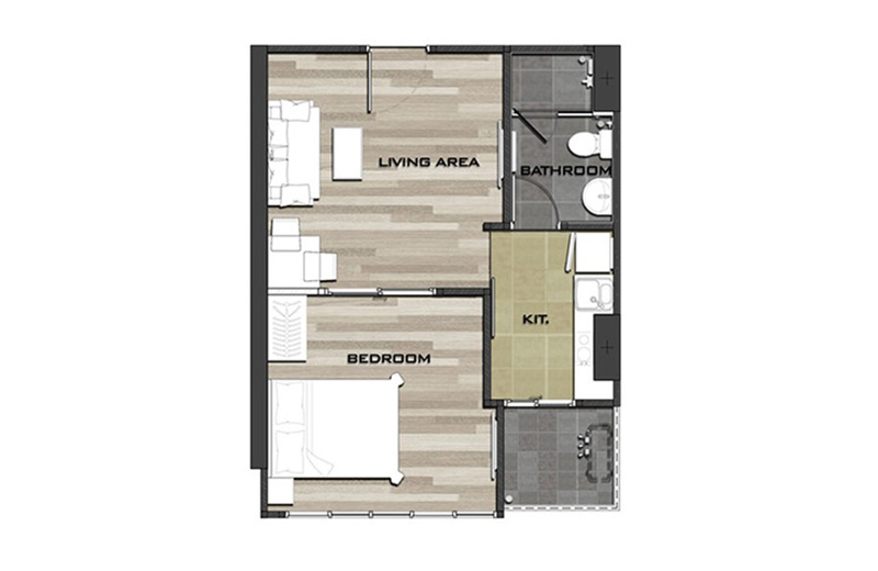 METRO SKY PRACHACHUEN 1 Bedroom Floor plan