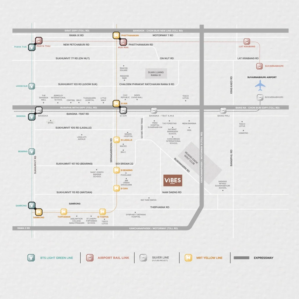 VibesBangna-map Altitude Kraf Vibe Bangna