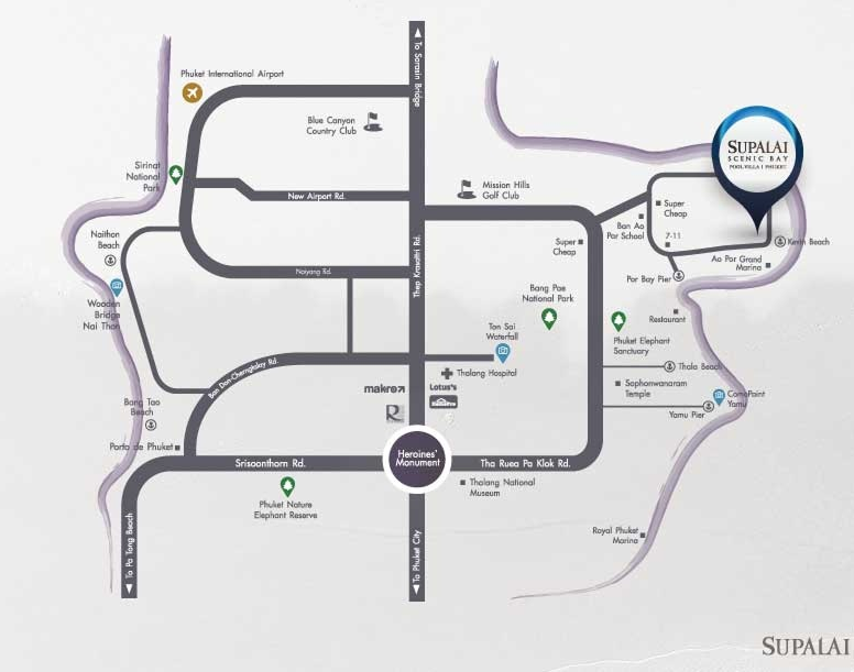 SUPALAI SCENIC BAY POOL VILLA PHUKET-map