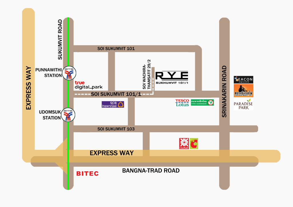 RYE Sukhumvit 101-map