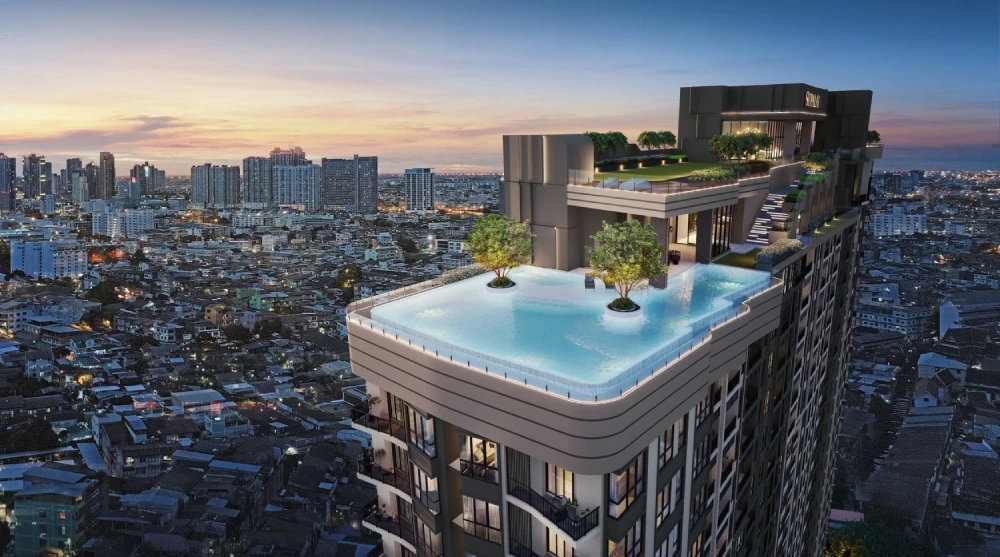 Tyme Sky Lounge และ Roof Garden ชั้น 28 จุดชมวิวที่ดีที่สุดในเจริญนคร