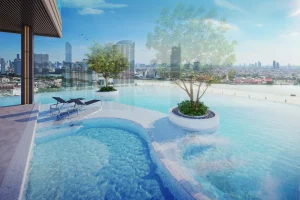 Tyme Sky Pool สระว่ายน้ำชั้น 27 วิวเมืองแบบพาโนรามาที่ศุภาลัย ไทม์ เจริญนคร