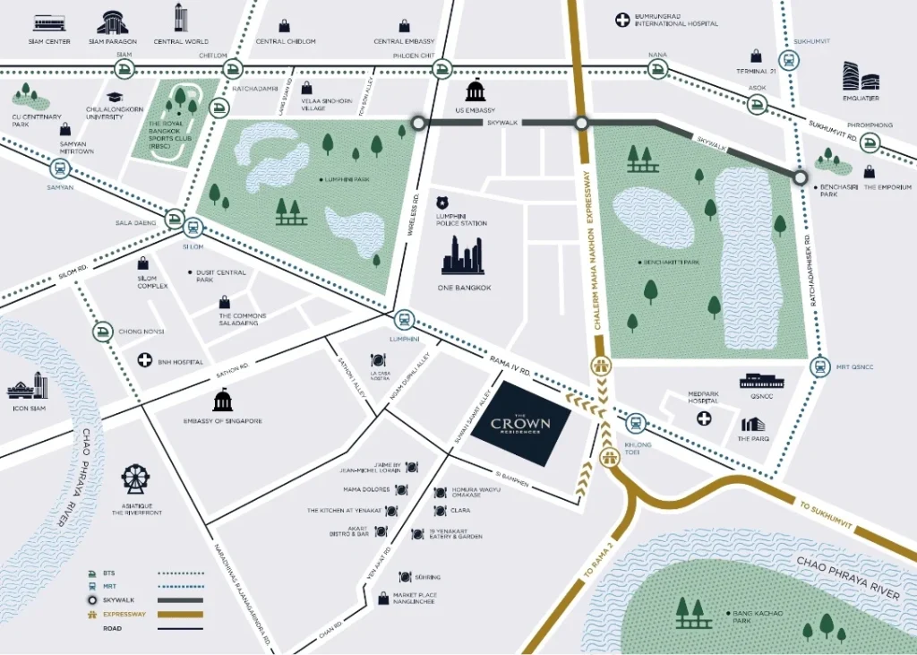 thecrownresidences map